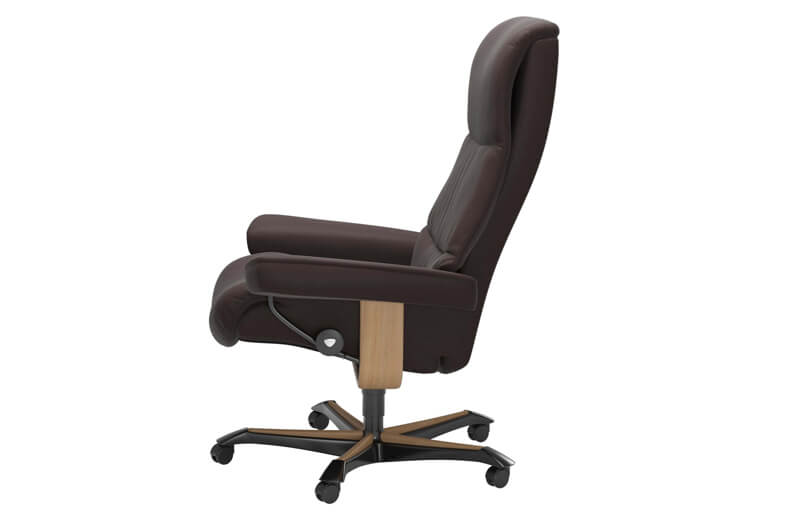 Stressless Home Office View Sessel mit braunem Lederbezug