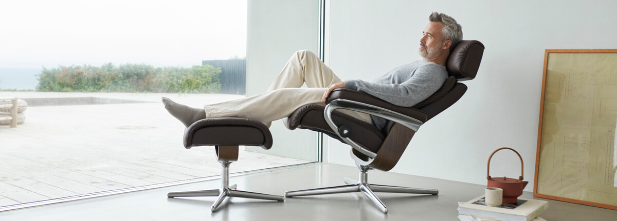 Stressless Sessel Erik mit Metallgestell und hochwertigem Leder
